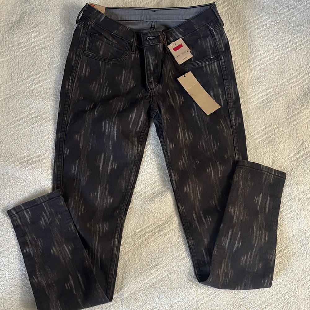 Levi's Reversible Black Patterned/Gray Women Leggings - Picture 3 of 8